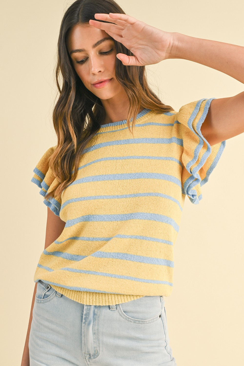 Allie Striped Sweater Top