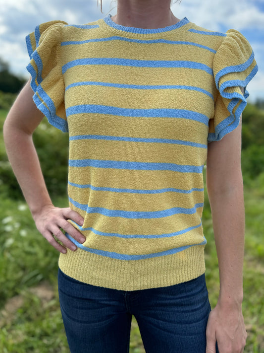 Allie Striped Sweater Top